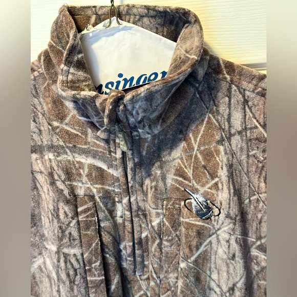 Mack’s Prairie Wings MPW Duck Hunting Camo Fleece Pullover NWT XL Tall - Picture 2 of 15